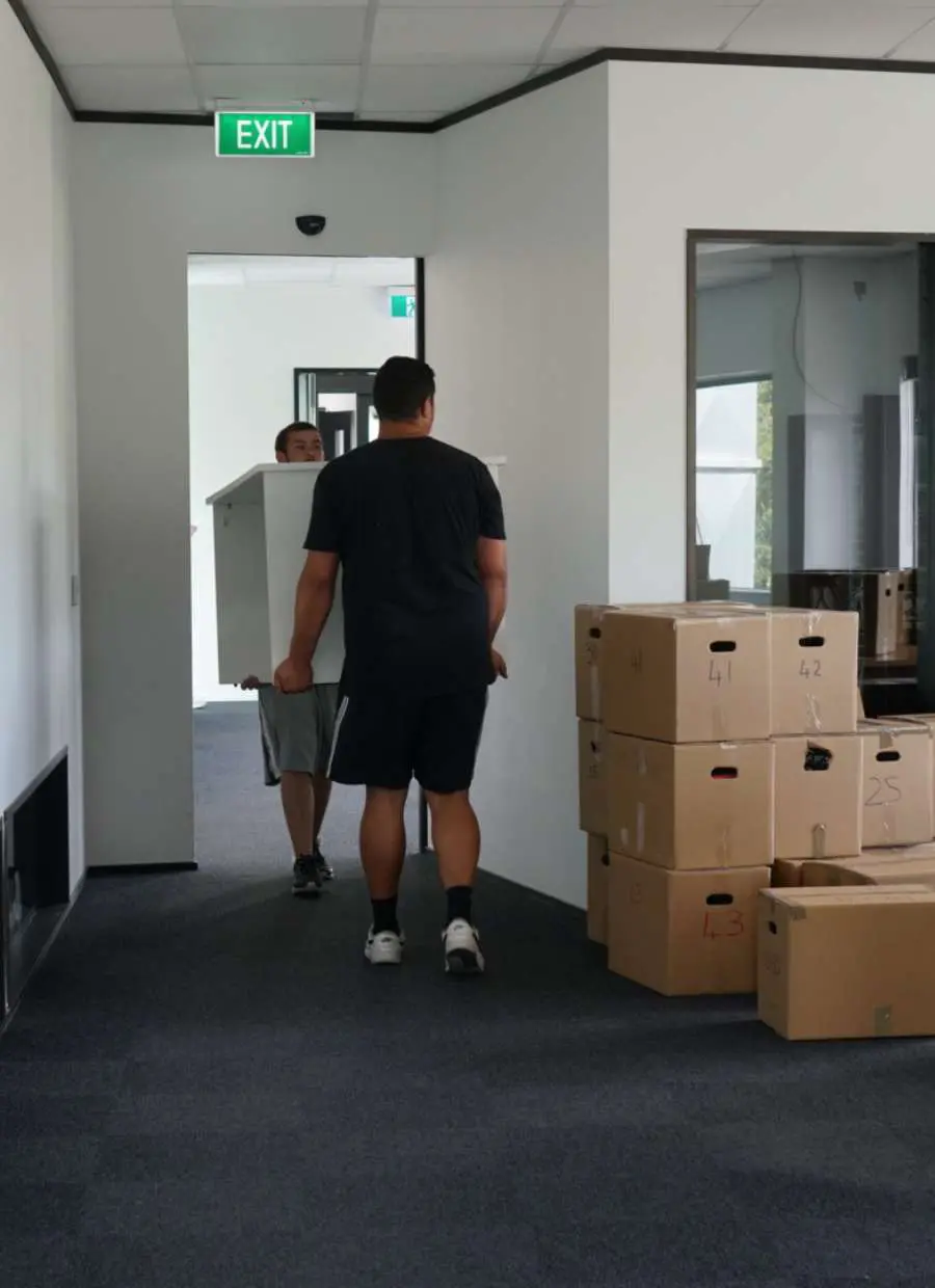 Our team moving office furniture